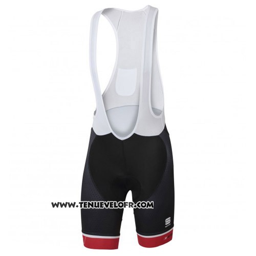 2016 Maillot Ciclismo Suisse Blanc et Rouge Manches Courtes et Cuissard